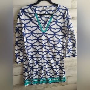 Vineyard Vines Cotton Swiss Dot Tunic Top